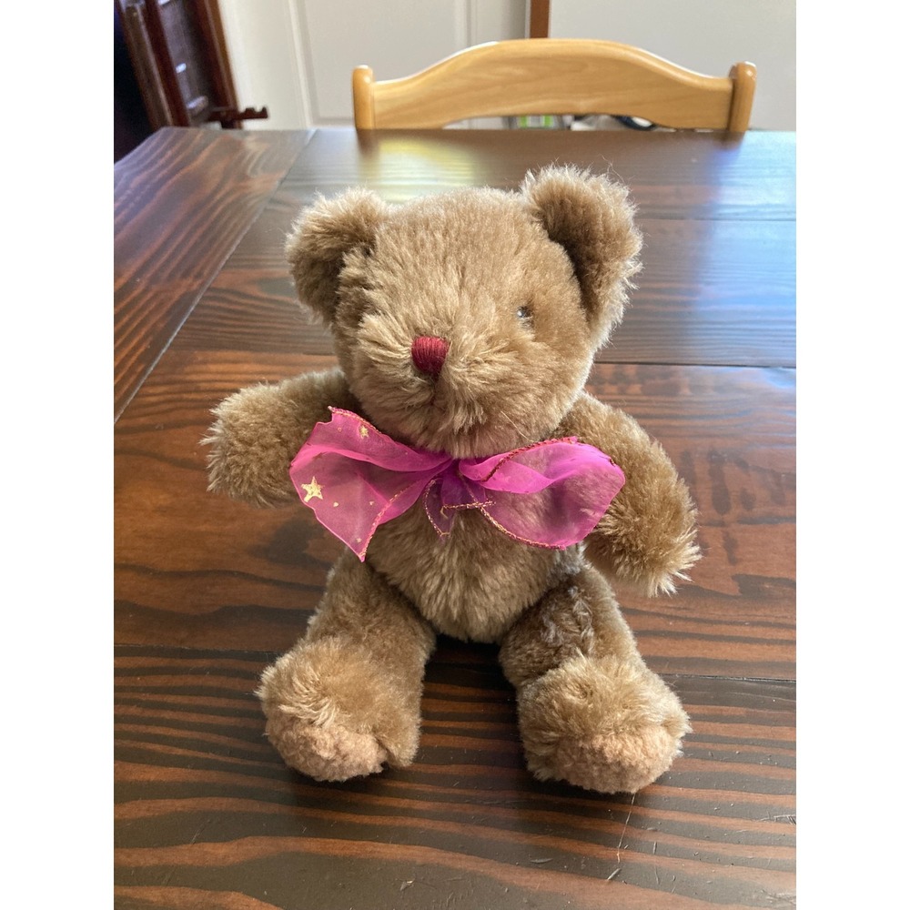 Blair Brown Bear with Pink Bow Teddy Plush Stuffed Animal
